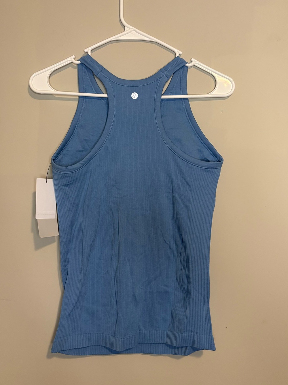 NWT - Zella Sky Blue Ribbed Athletic Tank - Racerback - Small - Picture 2 of 2